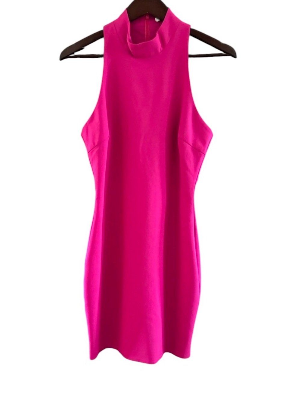 Elizabeth and James Jade Mini Dress Fuchsia Pink Mock Neck Size 10 NWOT Barbie